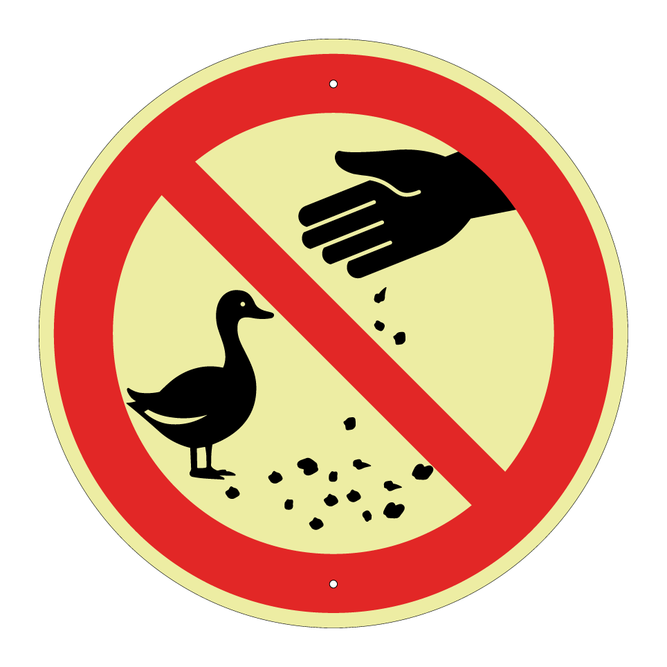 No feeding ducks