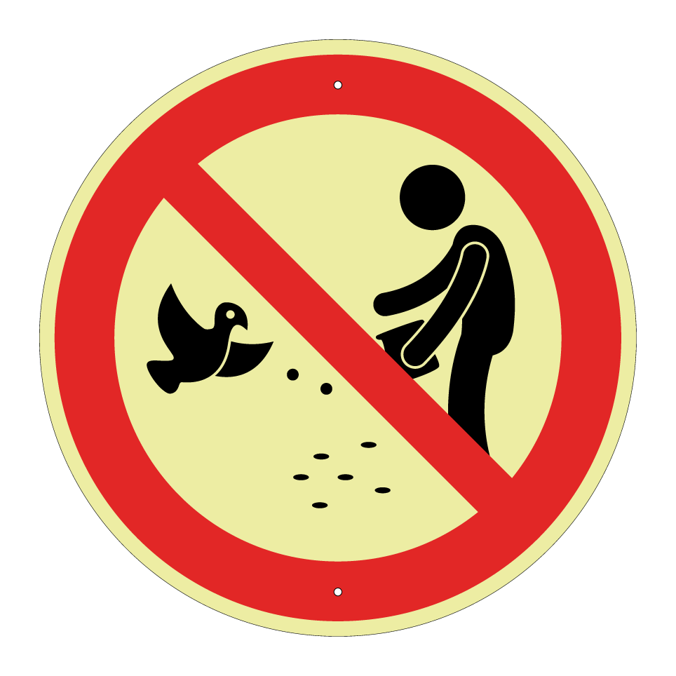 No dar de comer a las aves