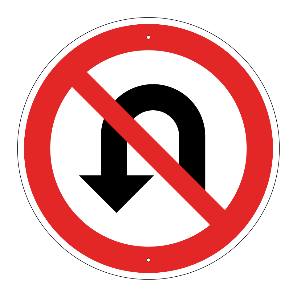 No girar en U