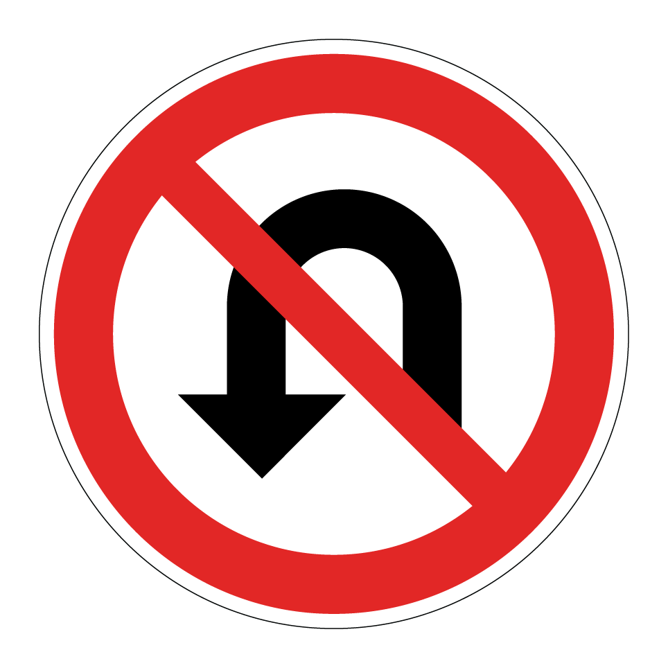 No girar en U