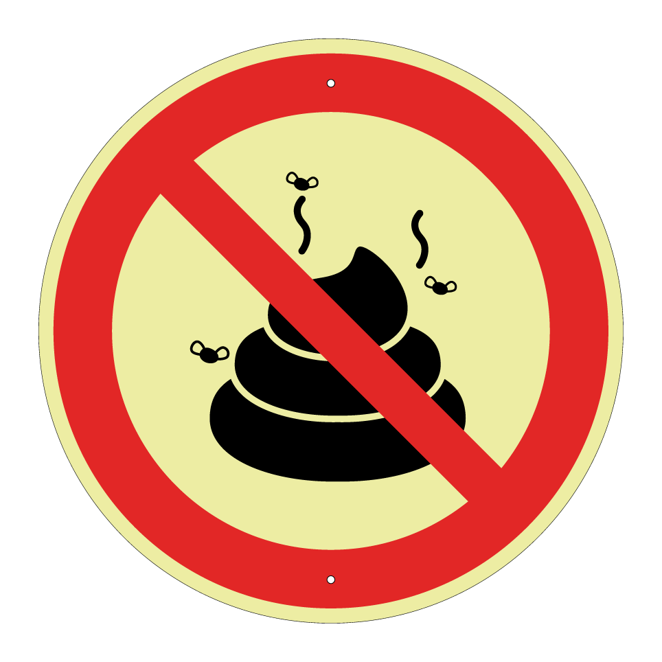 Prohibido defecar