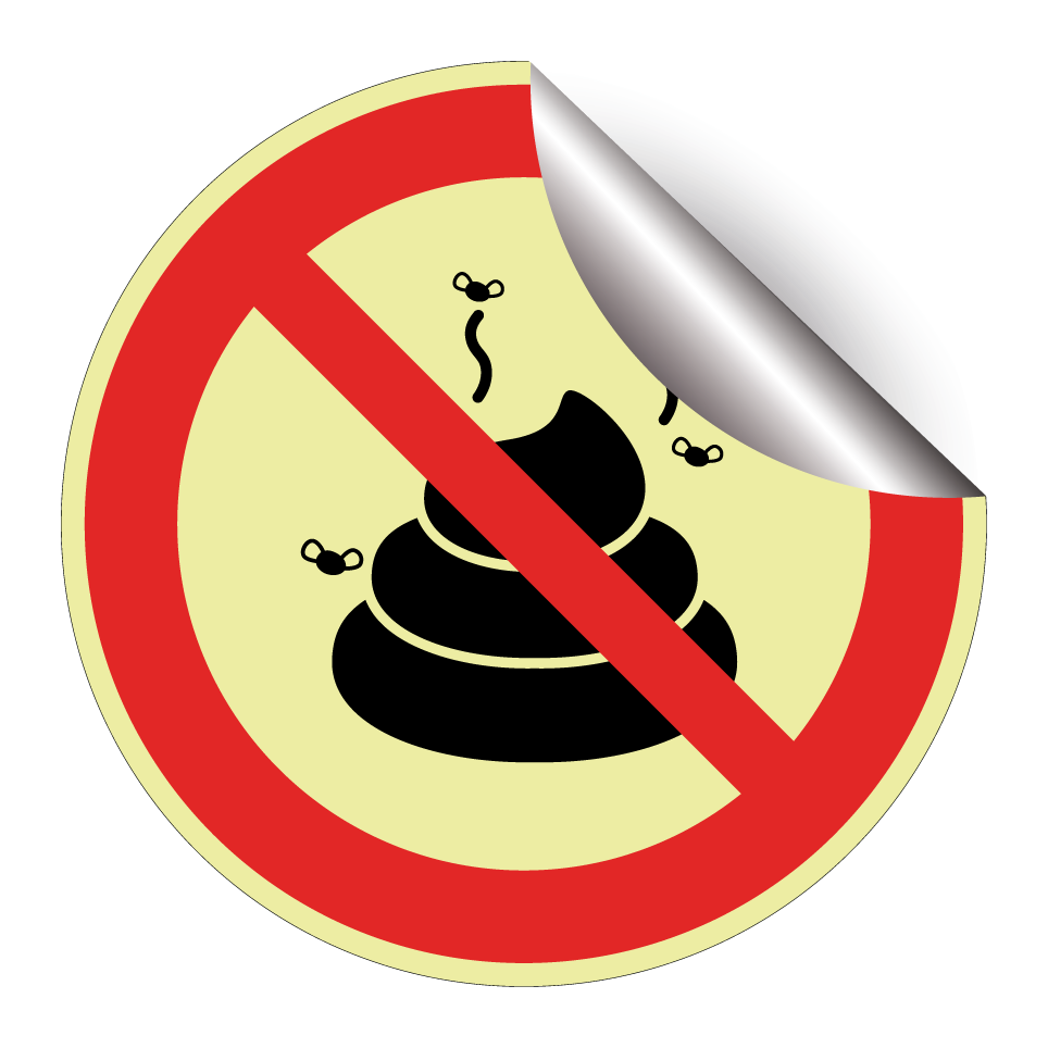 Prohibido defecar