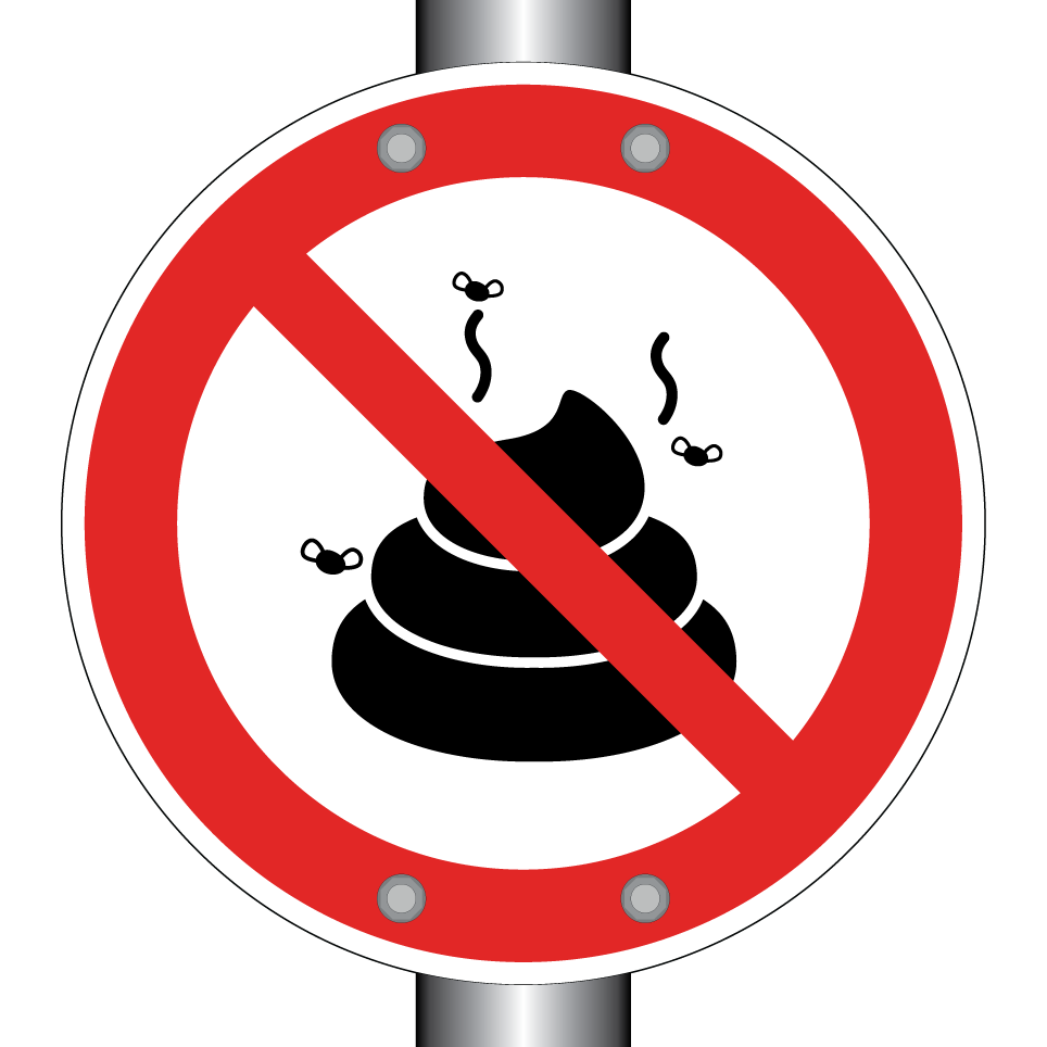 Prohibido defecar