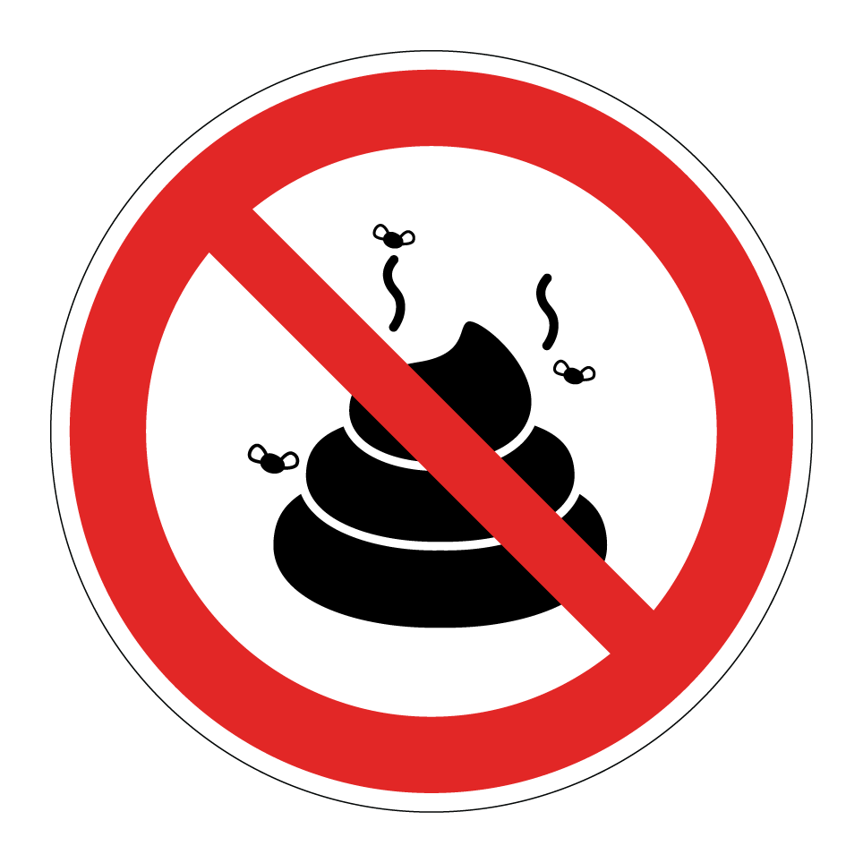 Prohibido defecar