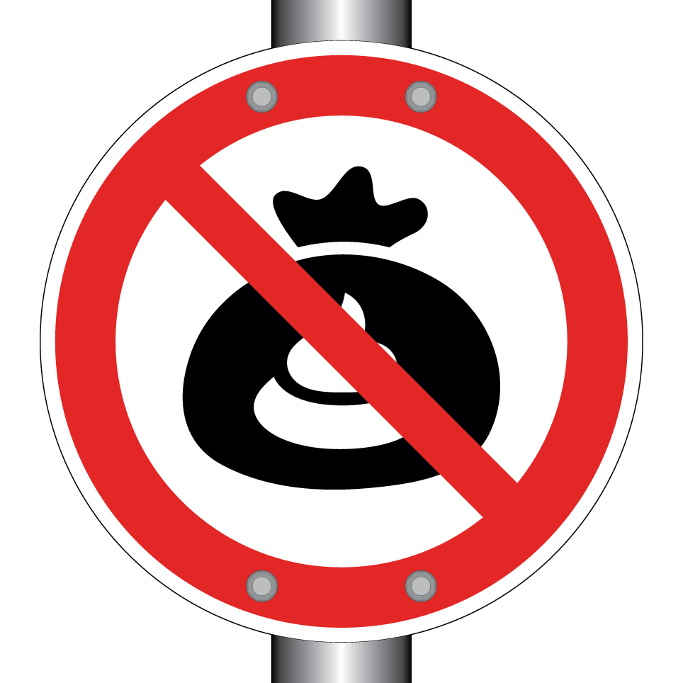 Pas de sacs à déjections canines