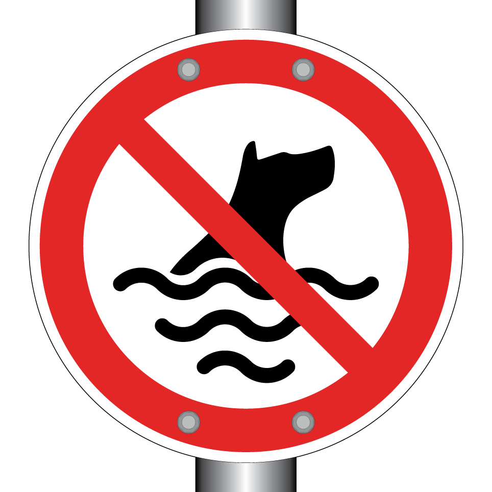 No perros en el agua