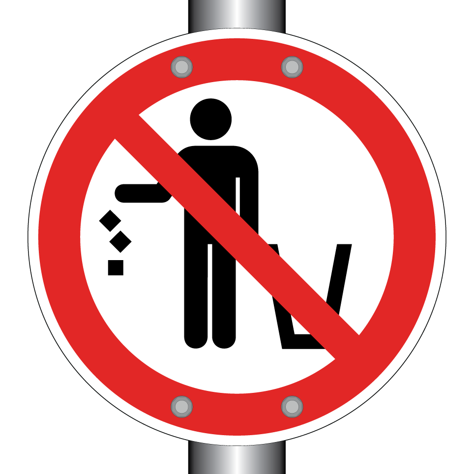 Défense de jeter des déchets