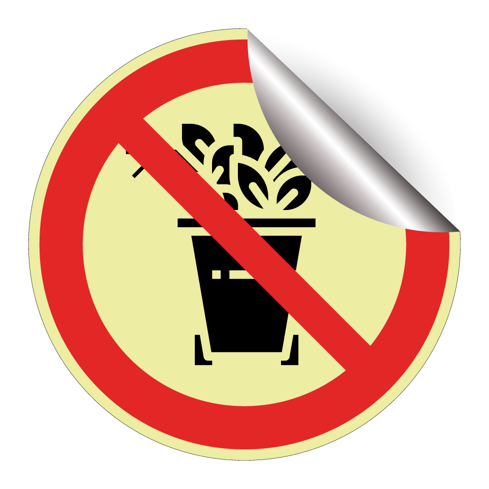 No dumping in flowerpots