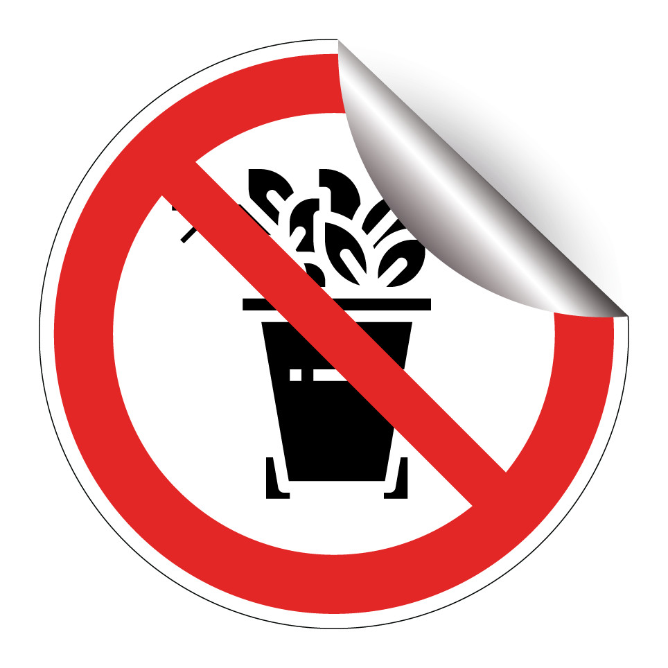 No dumping in flowerpots