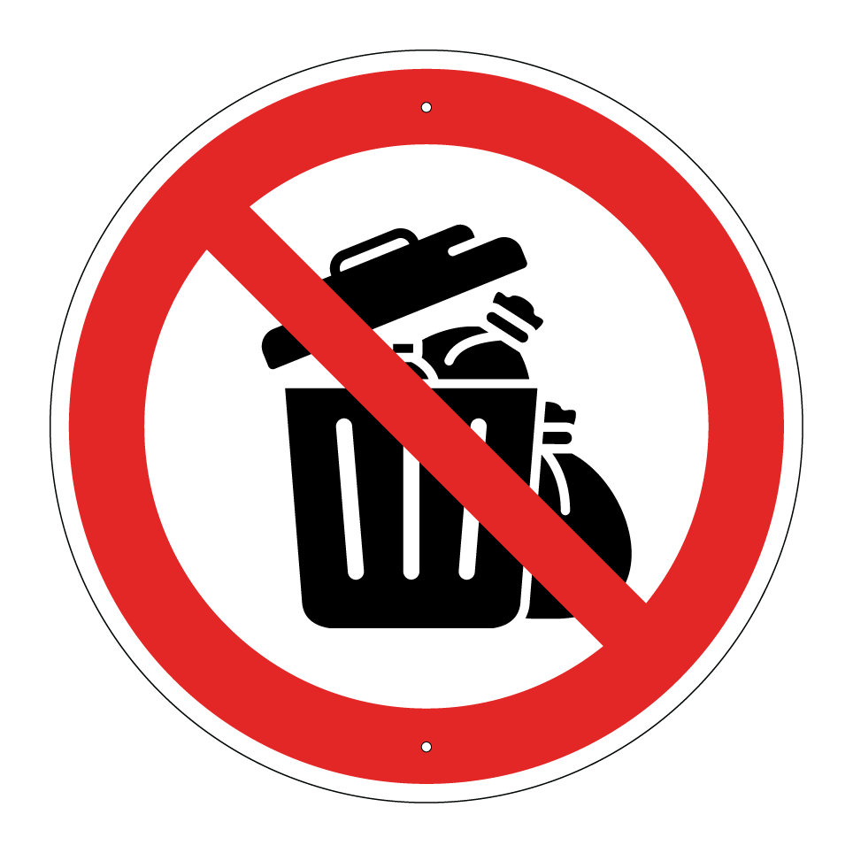No garbage in bins