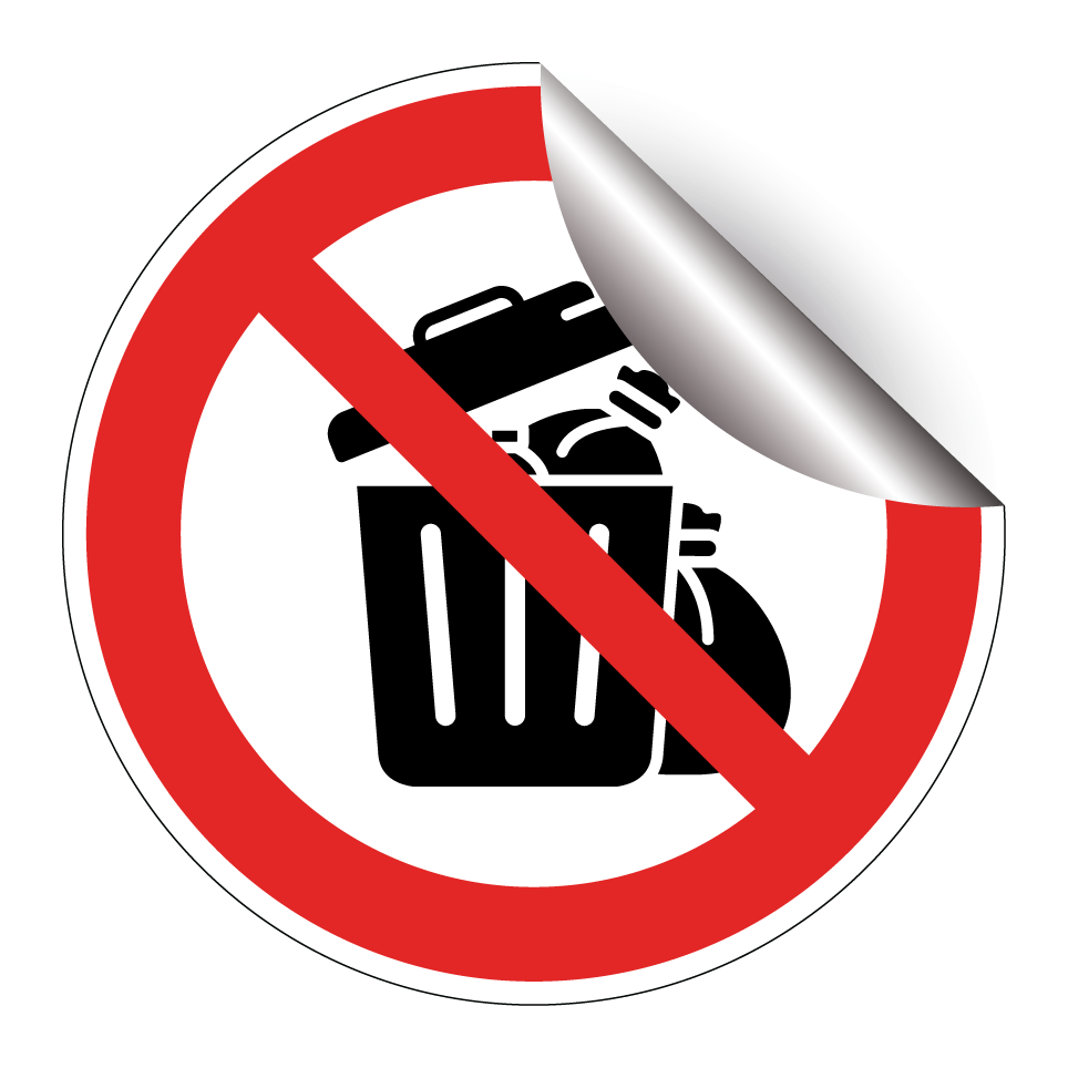 No garbage in bins