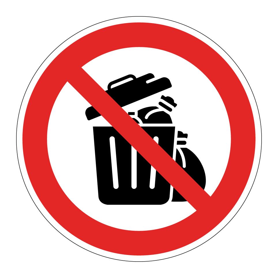 No garbage in bins