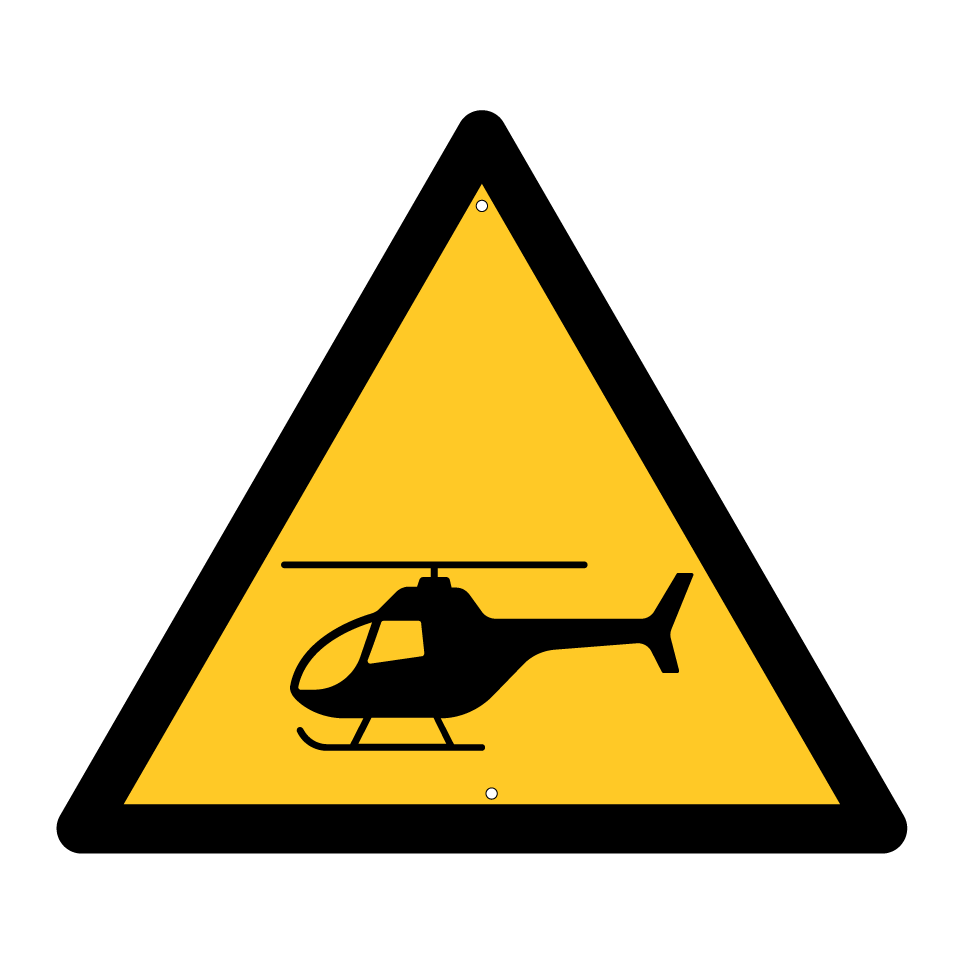Warning helicopter hazard