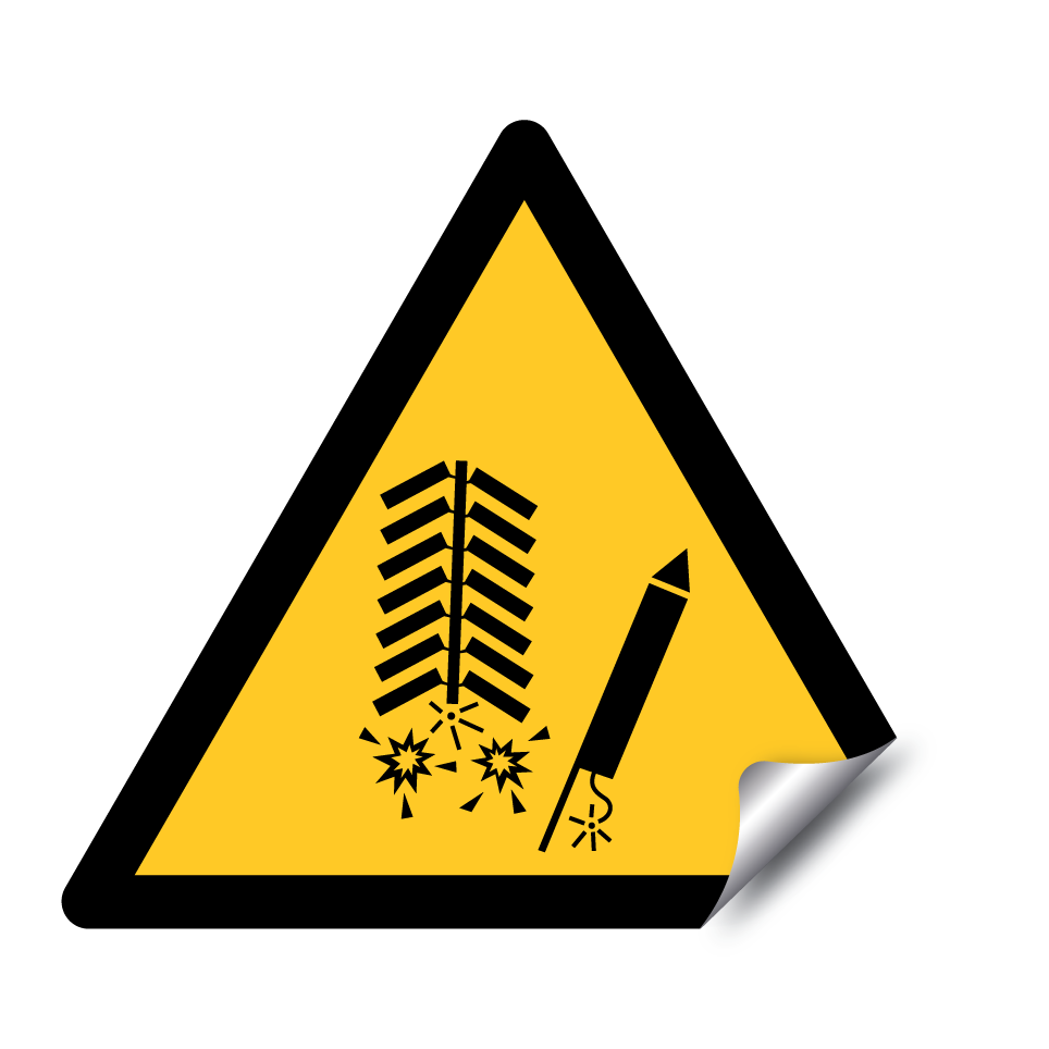 Warning fireworks hazard