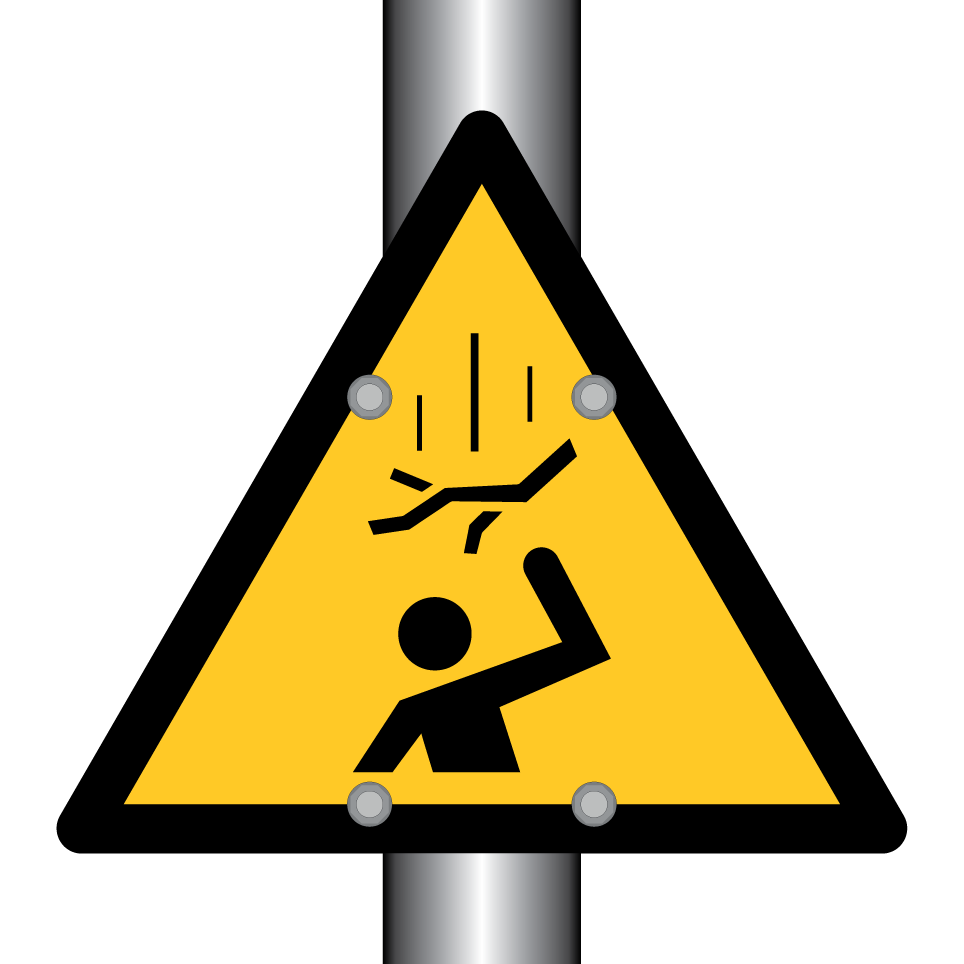 Warning falling objects