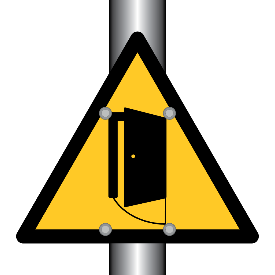 Warning opening door