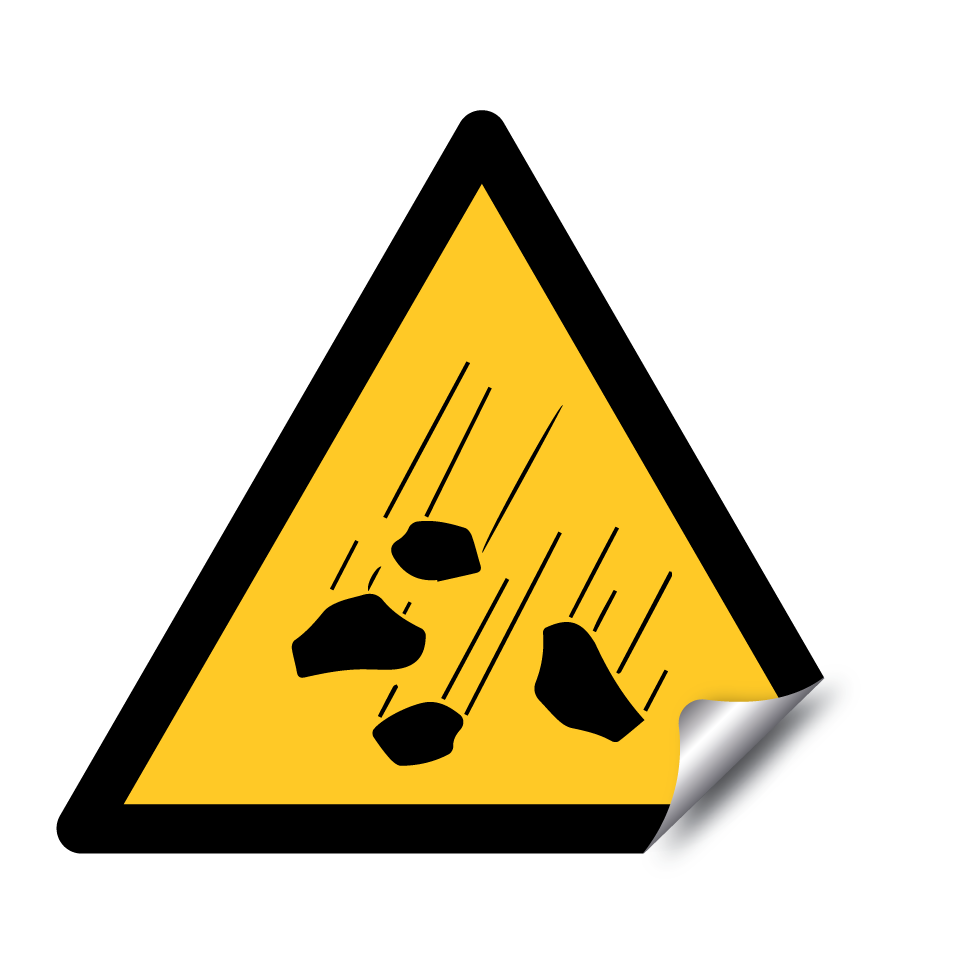 Warning falling rocks