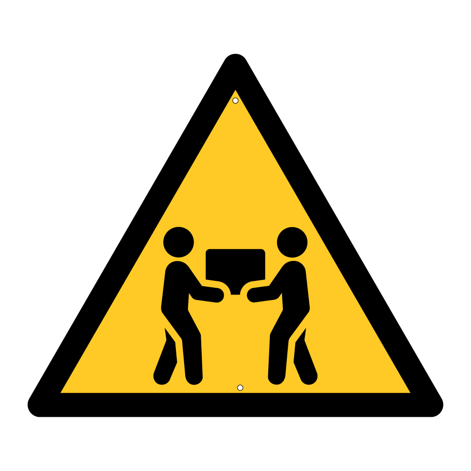 Advertencia se requiere levantamiento por dos personas