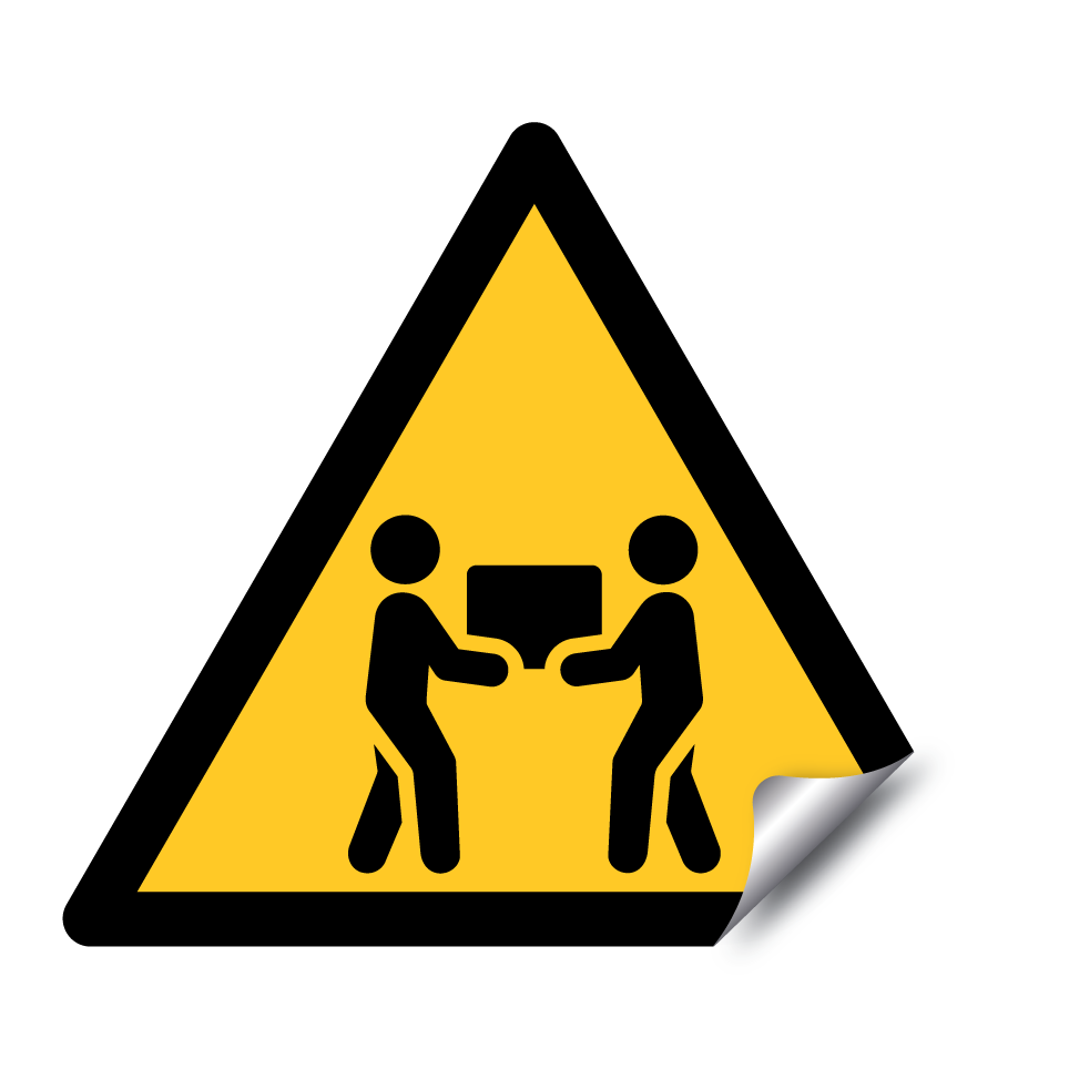 Advertencia se requiere levantamiento por dos personas