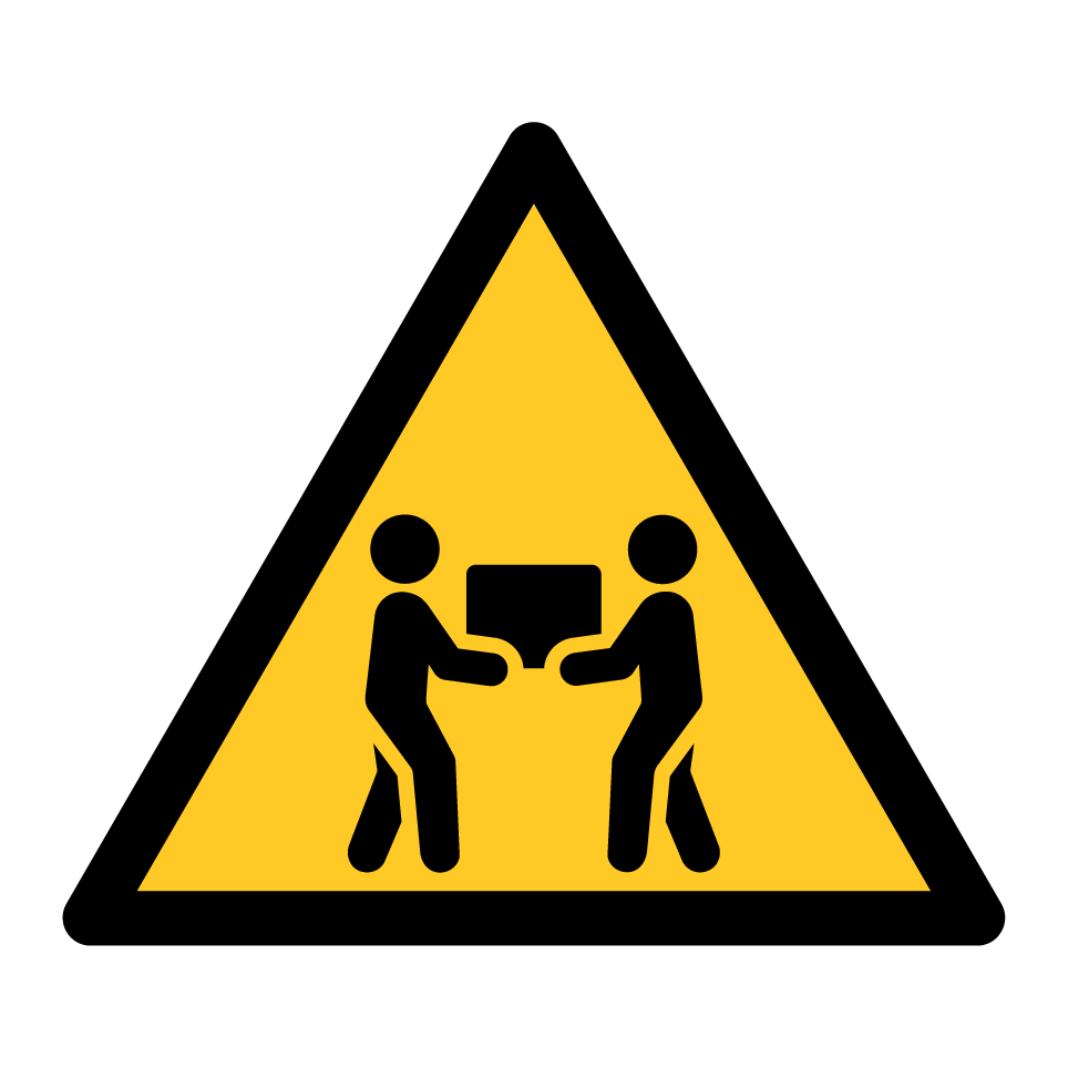 Advertencia se requiere levantamiento por dos personas