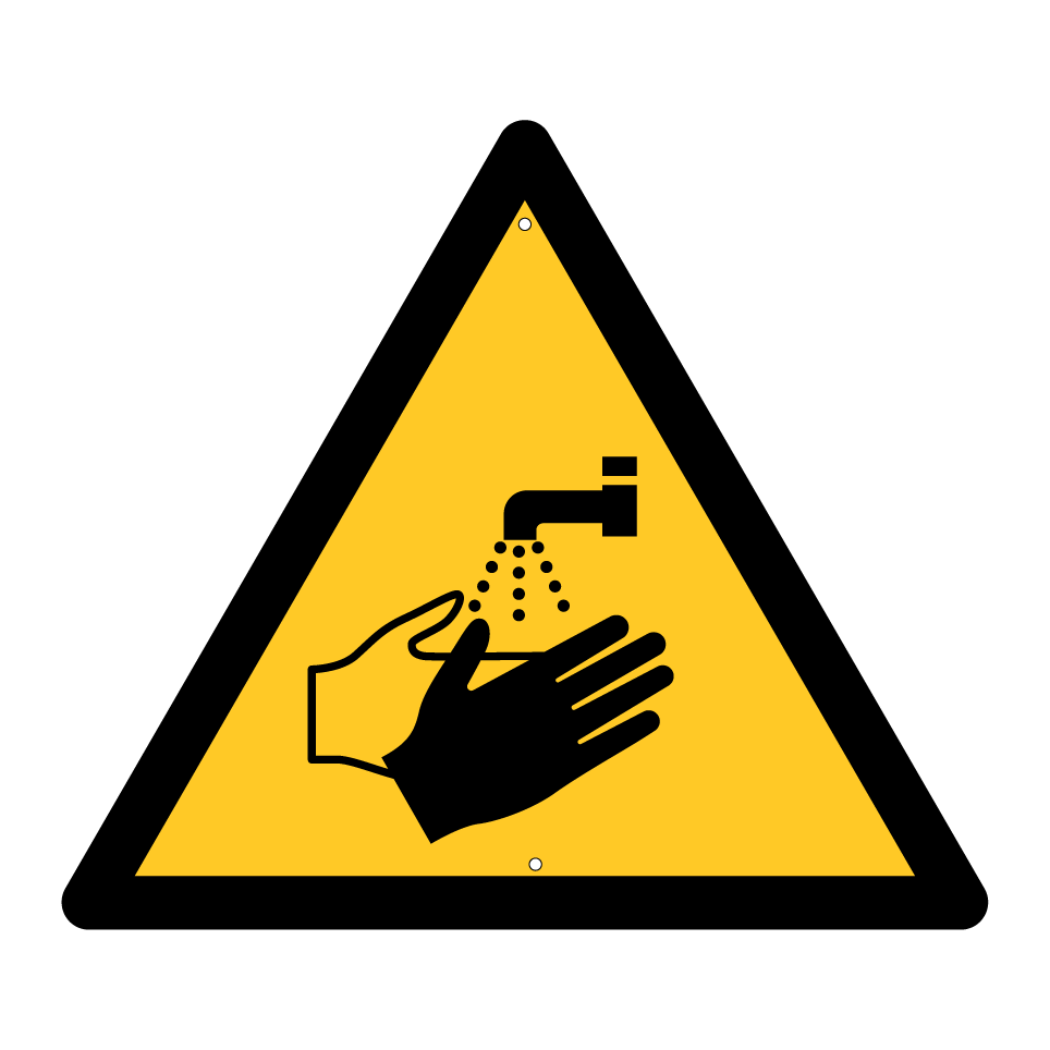 Advertencia lavar las manos