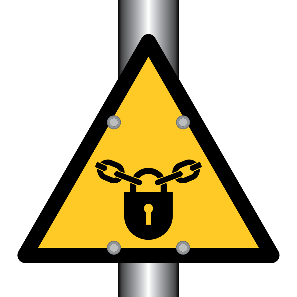 Warning padlock