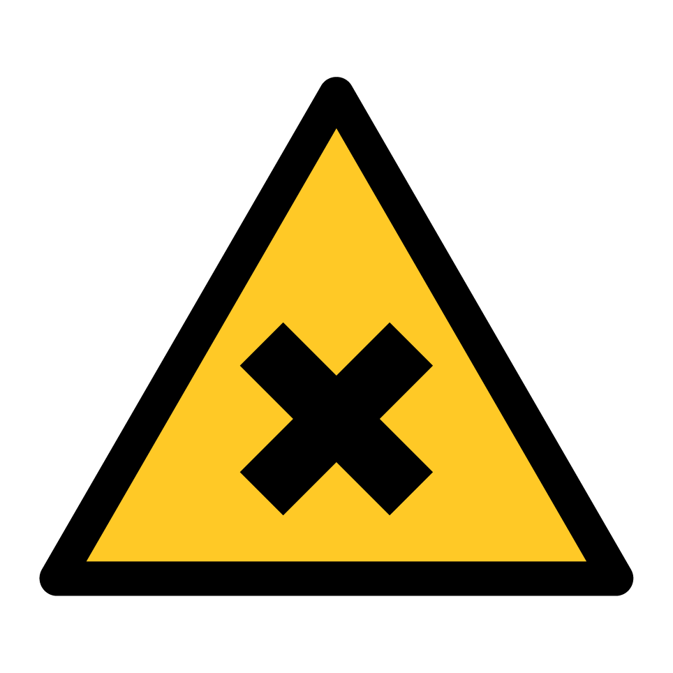Warning harmful/irritant substances