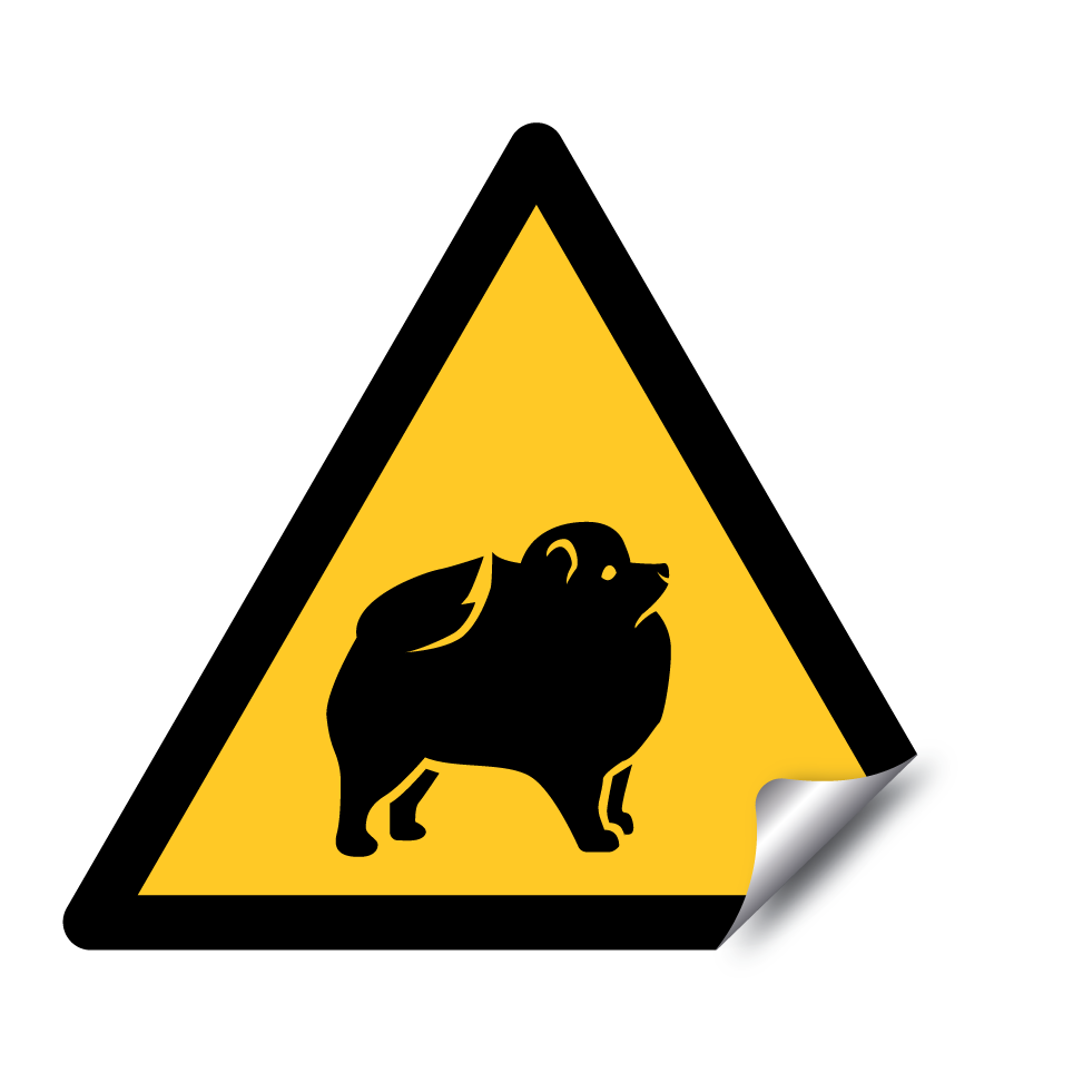 Warning dog - Pomeranian