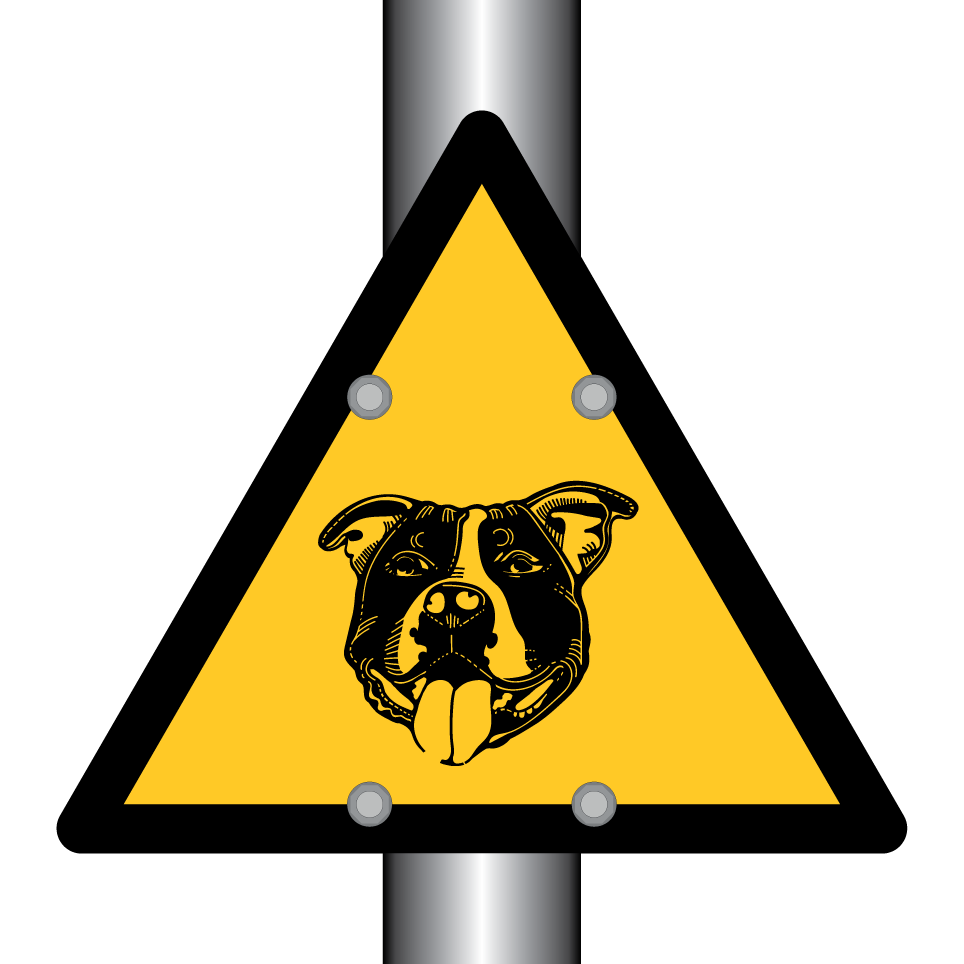 Warning dog - Pitbull