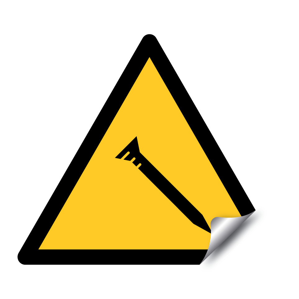 Warning sharp tool hazard