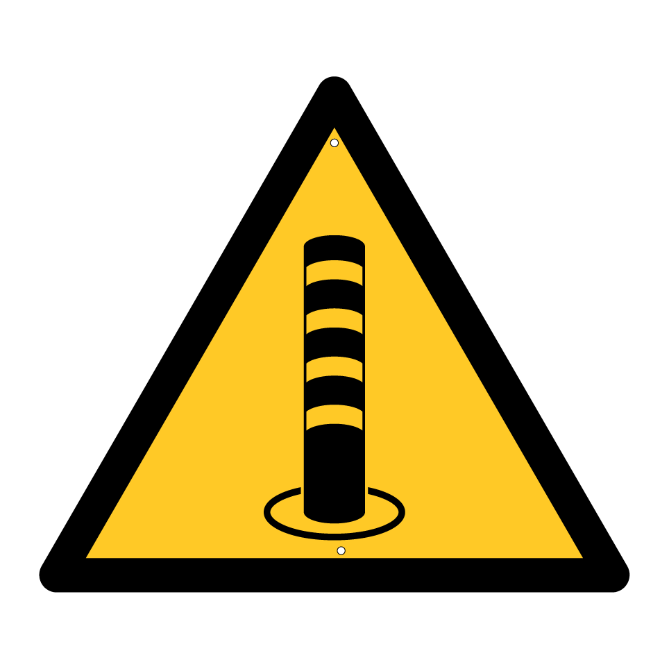 Warning rising bollard