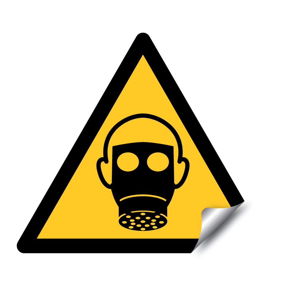 Warning respirator required