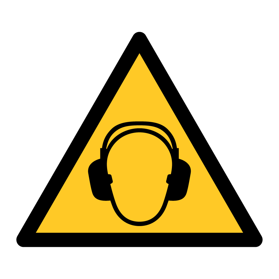 Avertissement protection auditive obligatoire